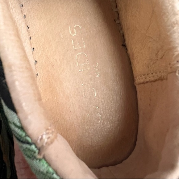 Anthropologie J/Slides Rosa Embroidered Tassel Platform Espadrille Flats Black - Picture 9 of 14